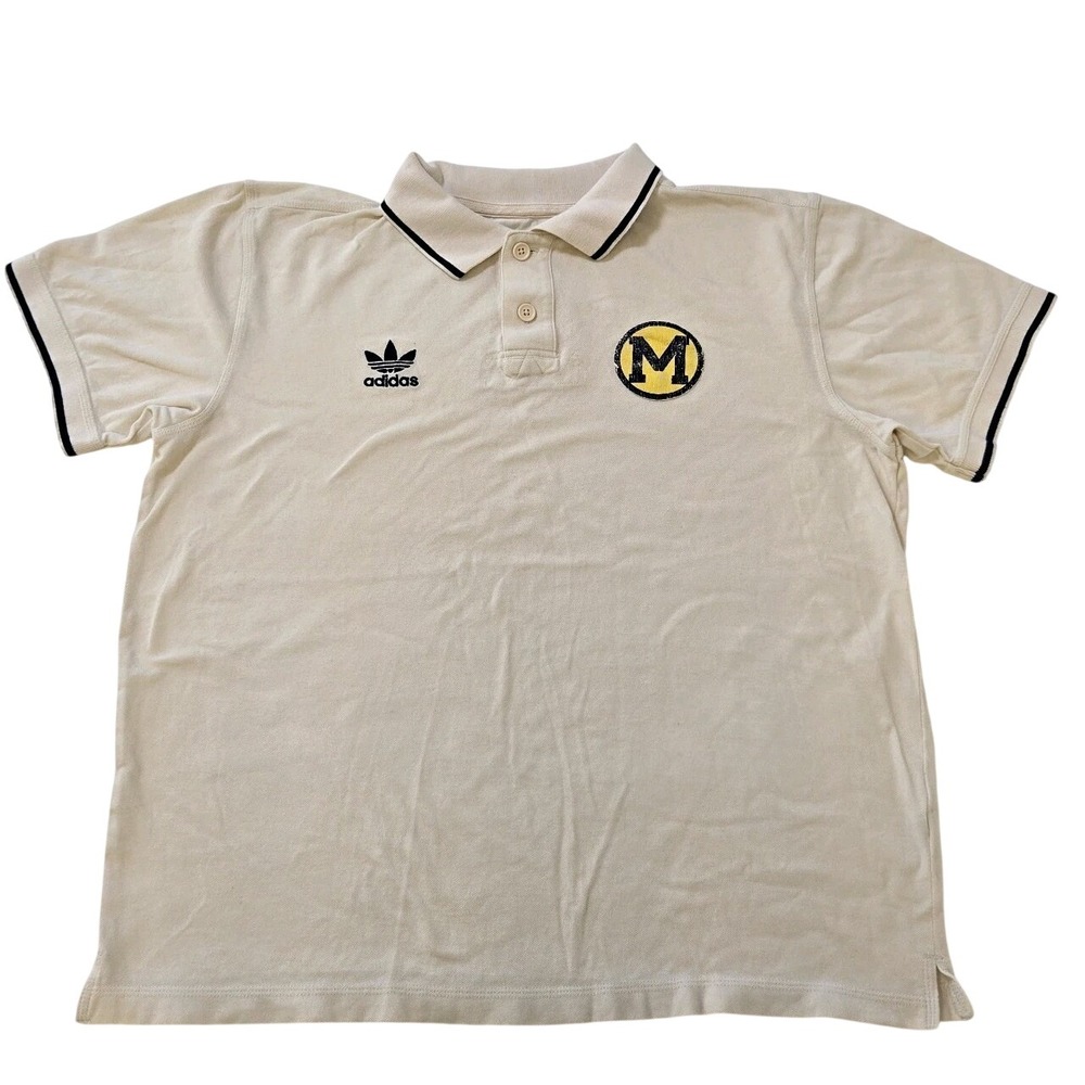 Adidas Originals Men's Polo Shirt White XL Cotton Piqué Embroidered Logo